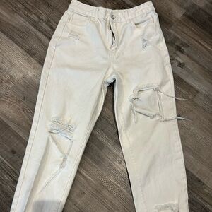 SHEIN White Denim Pants